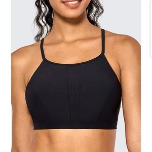 High neck swim top